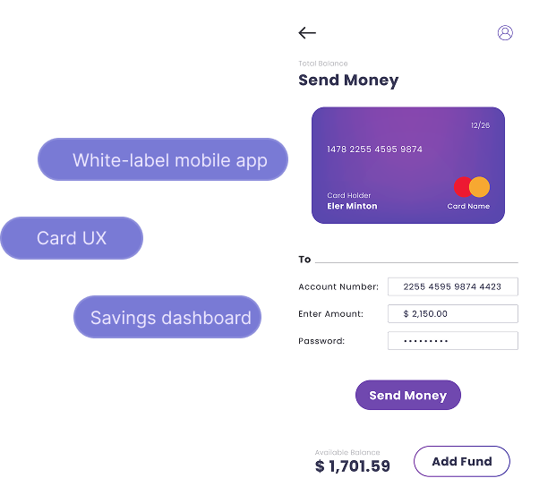 White-label neobank mobile app